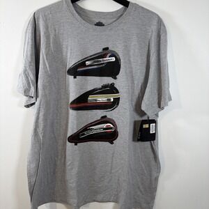 Harley-Davidson Mens Retro Tank T-Shirt Heather Gray Size 3XL Slim Fit NWT Biker